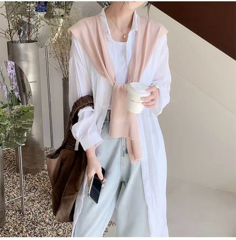 Women'S Fashion Korea - Korean Knitted Shawl Summer Air Conditioning